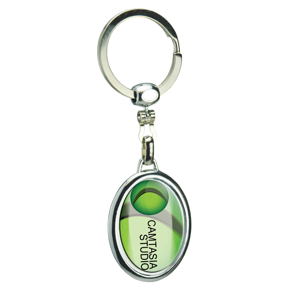 Oval Die Cast Metal Domed Key Tag