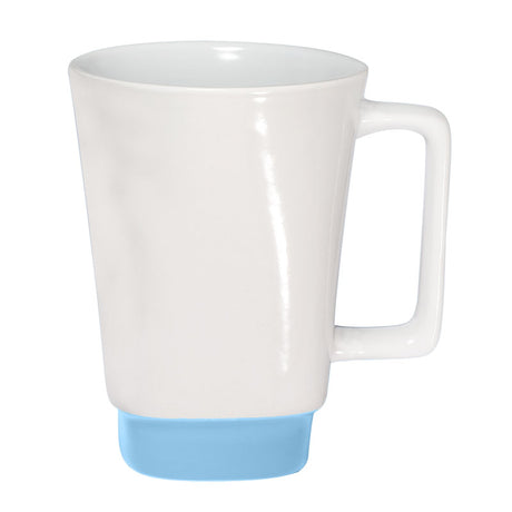 16 Oz. Stoneware Mug w/Square Color Base