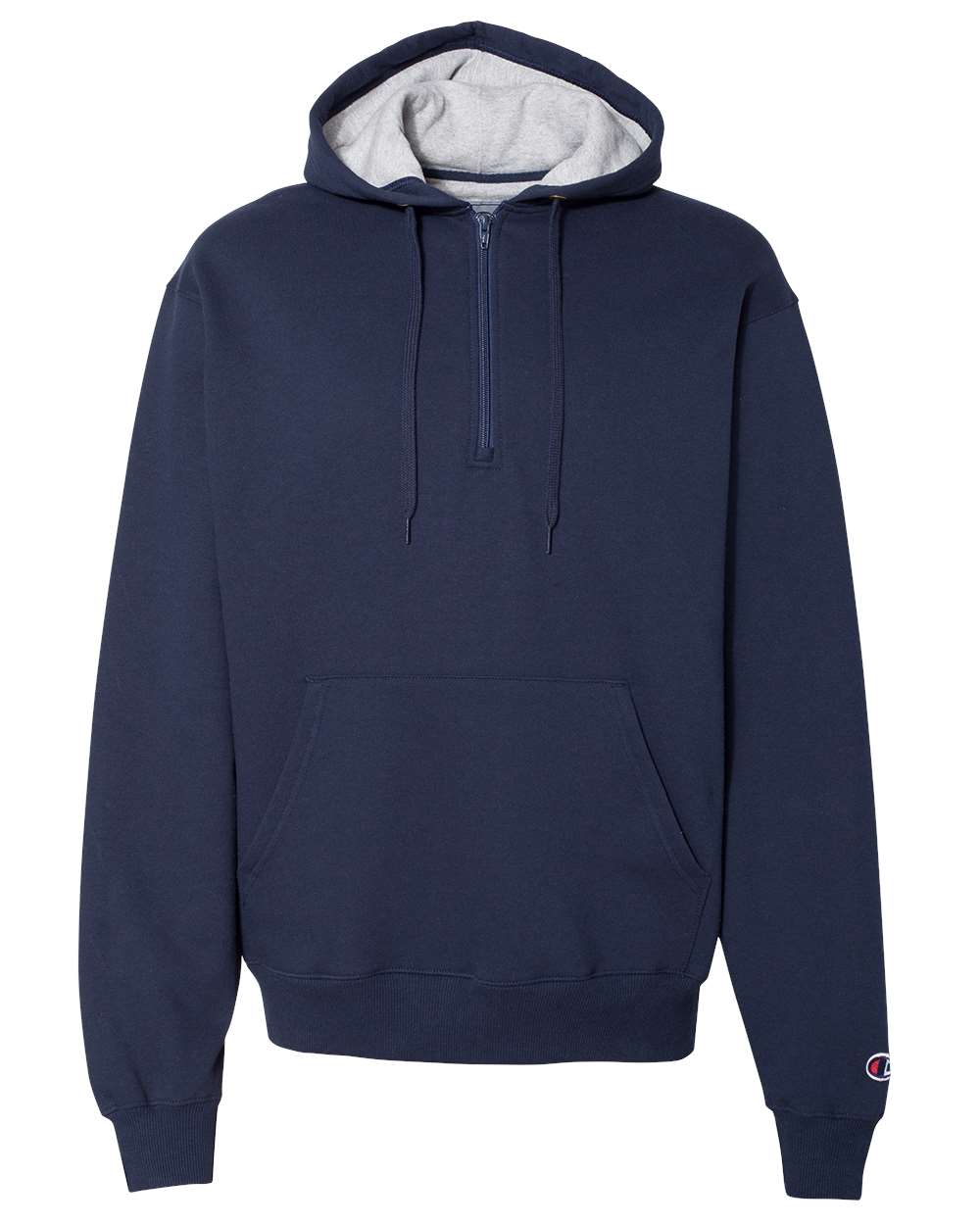Champion® Cotton Max Hooded Quarter Zip Sweatshirt