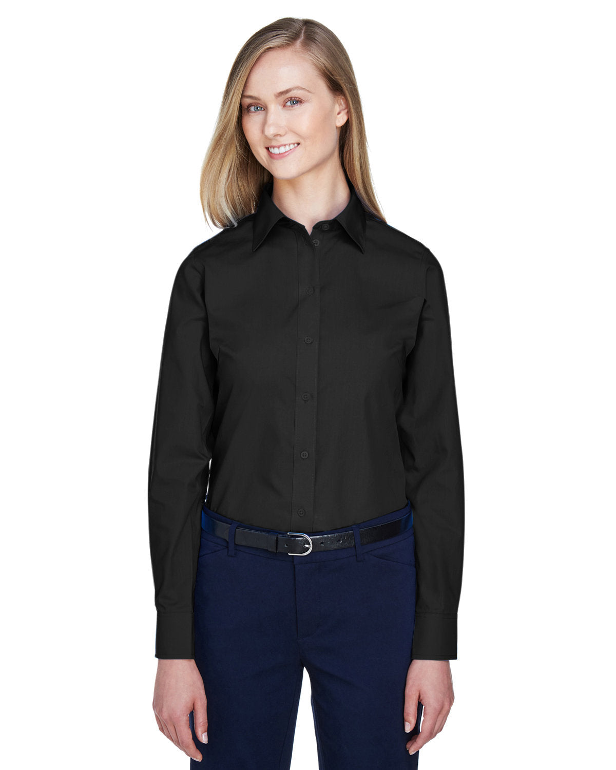 Devon and Jones Ladies' Crown Collection® Solid Broadcloth Woven Shirt