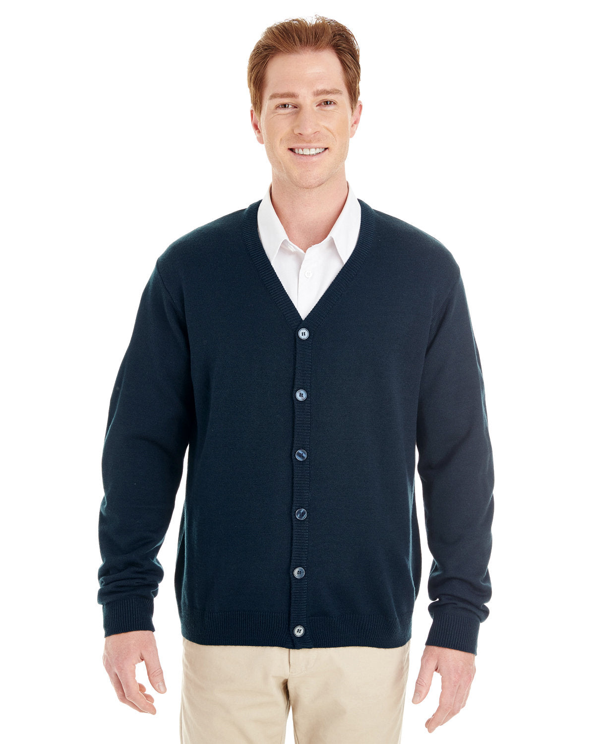 Harriton Men's Pilbloc? V-Neck Button Cardigan Sweater