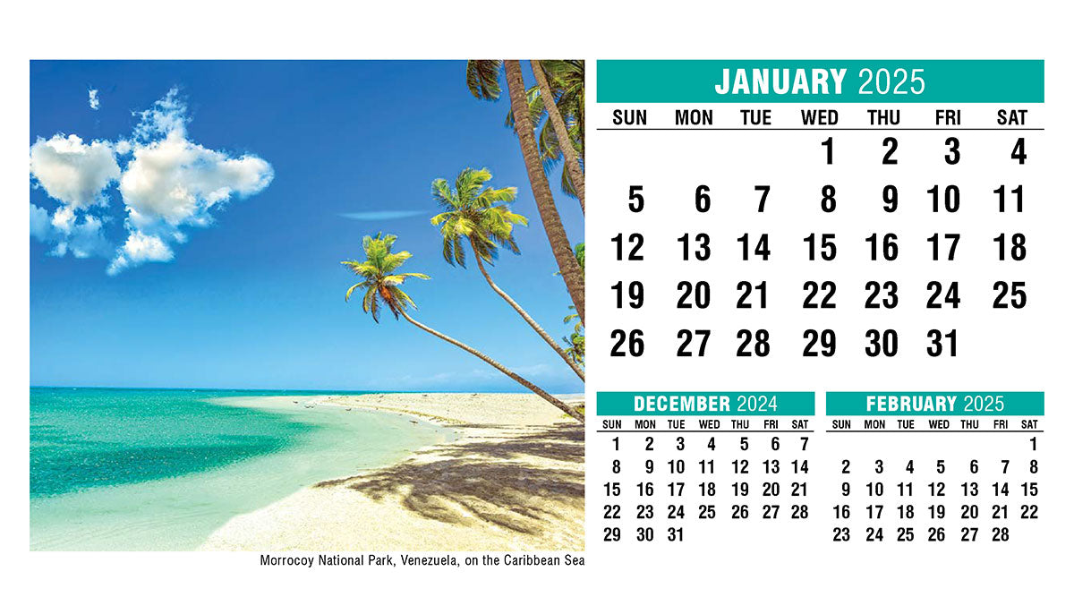 Galleria Sun, Sand & Surf Desk Tent Calendar