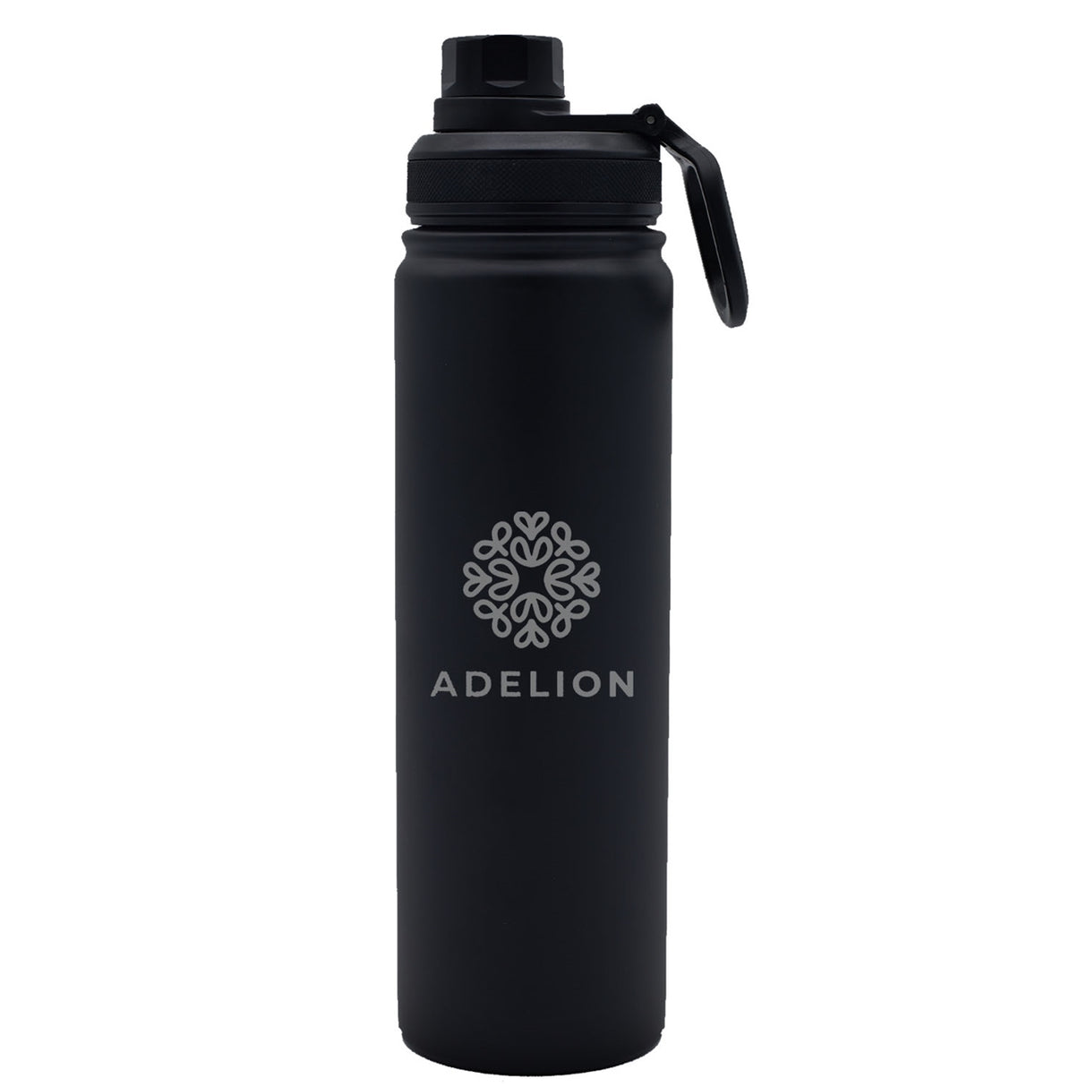 Lucania 24oz double wall stainless steel vacuum bottle matte black