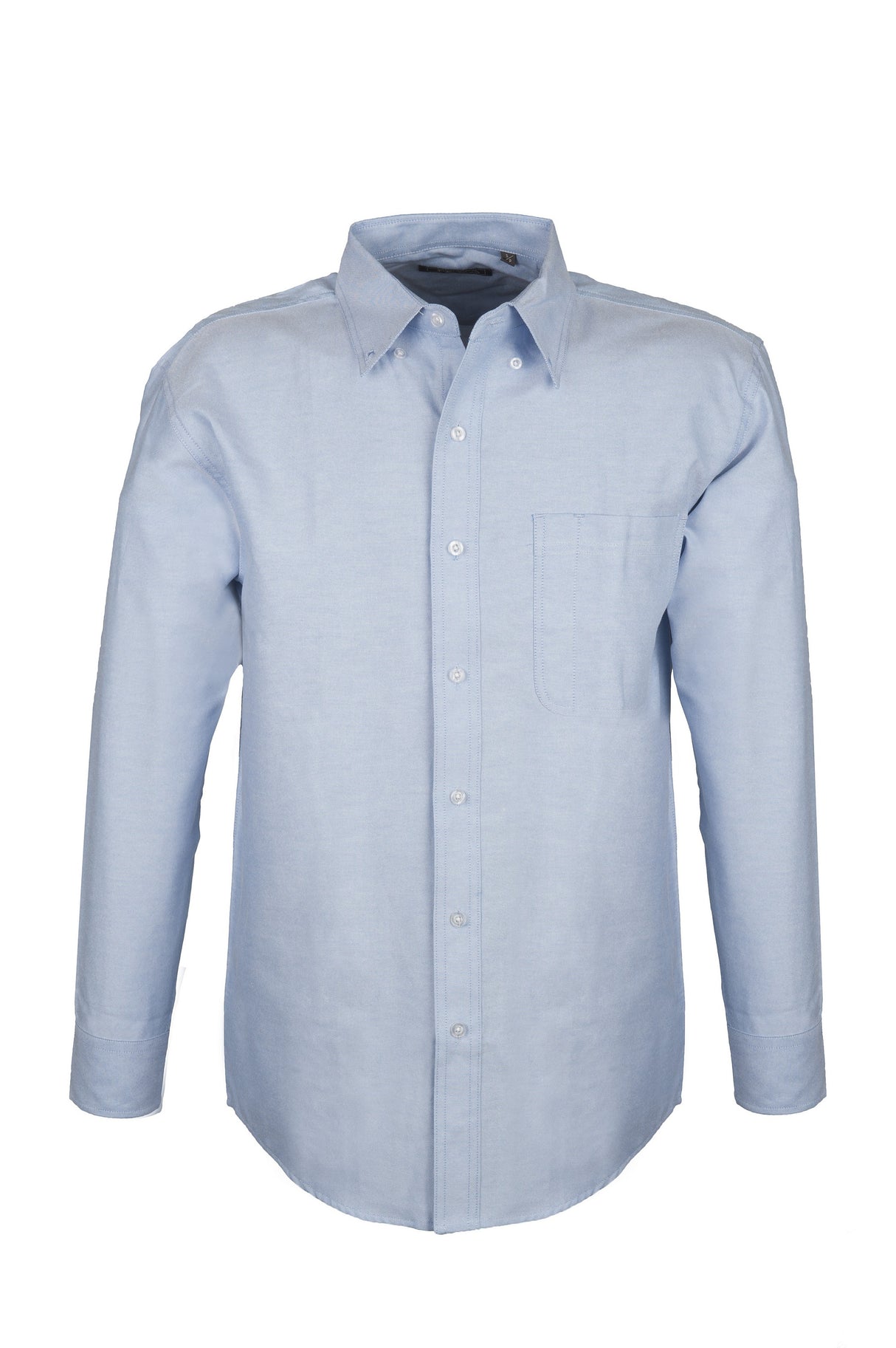 Men's 100% Cotton Oxford Long Sleeve Shirt (Blue) (XS-5XL)
