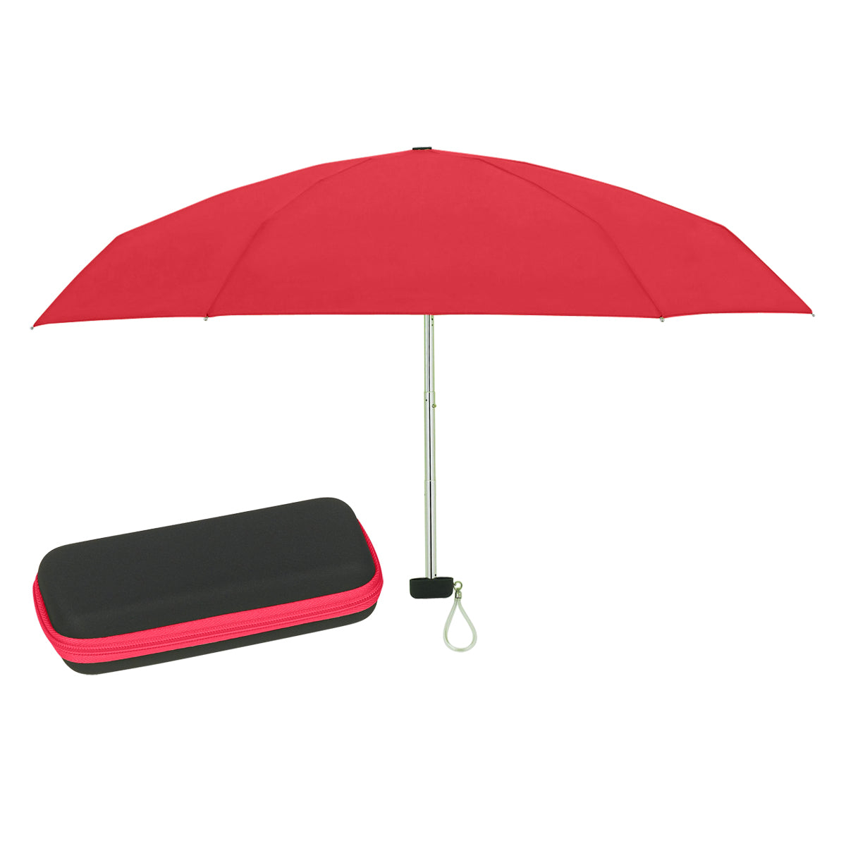 37" Arc Telescopic Folding Travel Umbrella With Eva Case