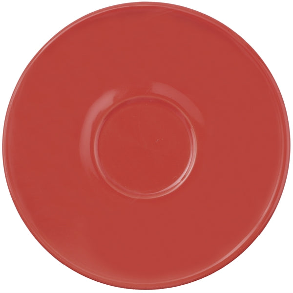 Piccolo saucer 5-3/16" red vitrified