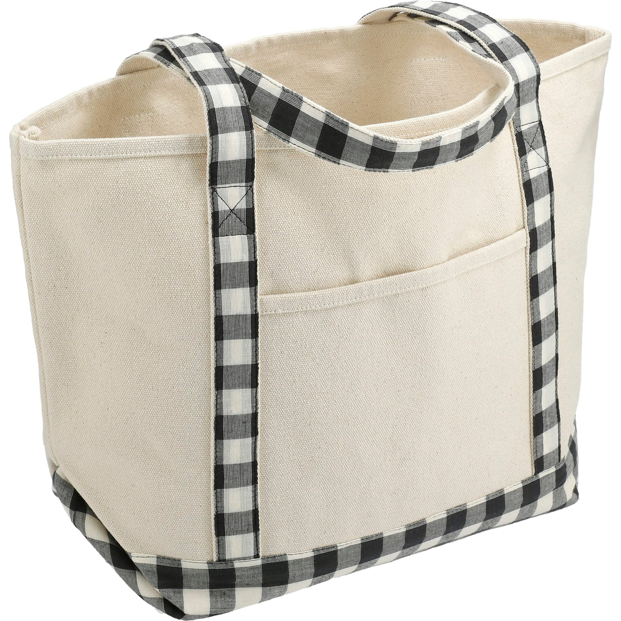 Buffalo Plaid 18oz Cotton Boat Tote