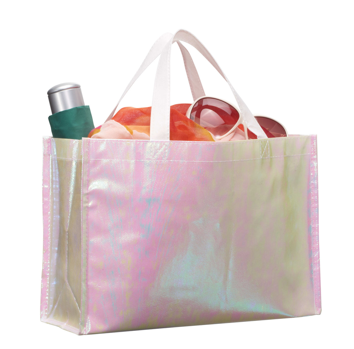Iridescent Non-Woven Shopper Tote