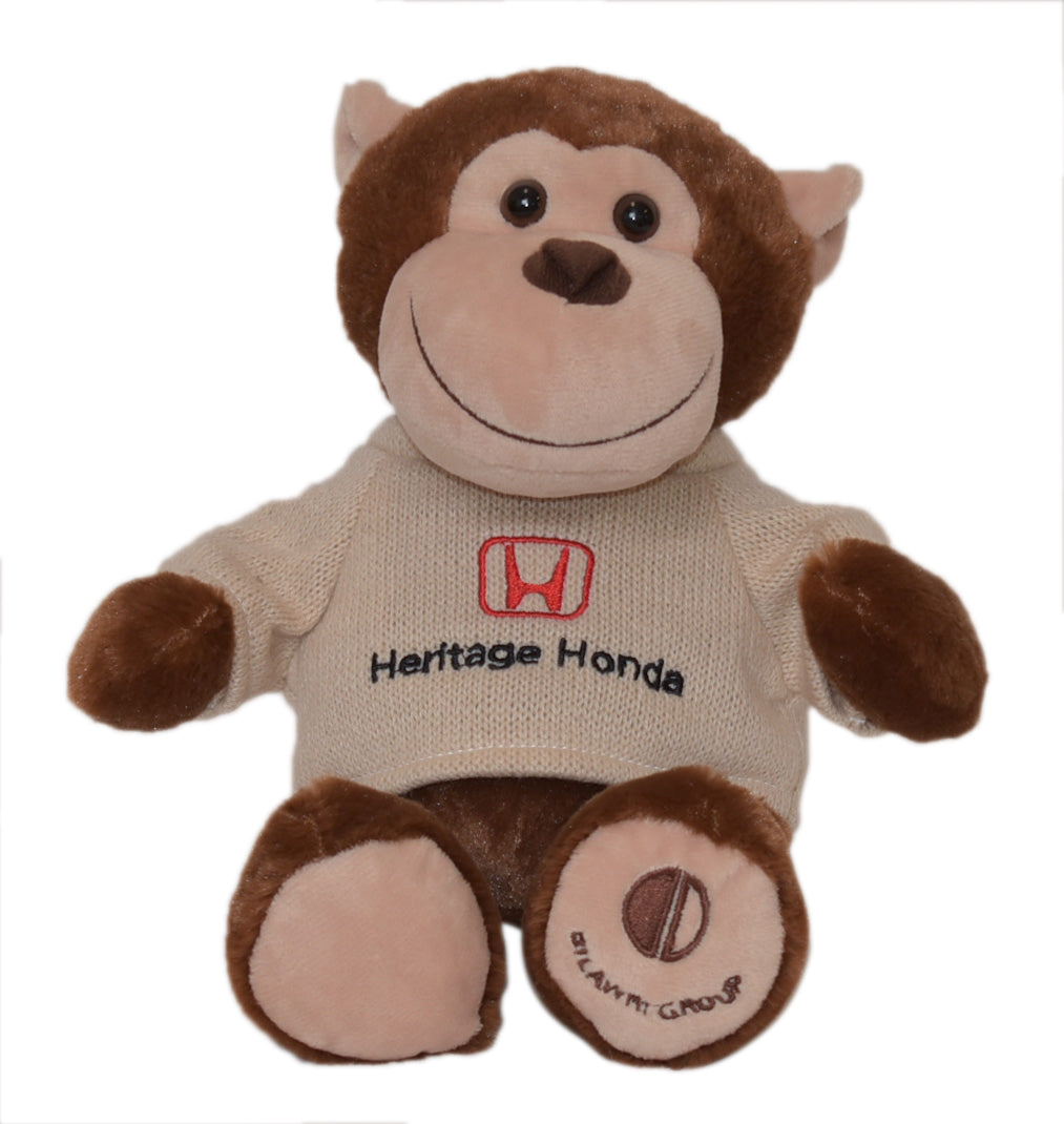 11" Milo Monkey w/ Machine Knit Sweater Embroidered