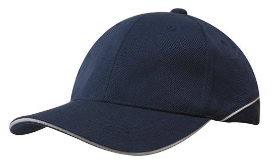 Premium American Twill Cap w/Sandwich Trim on Peak & Crown