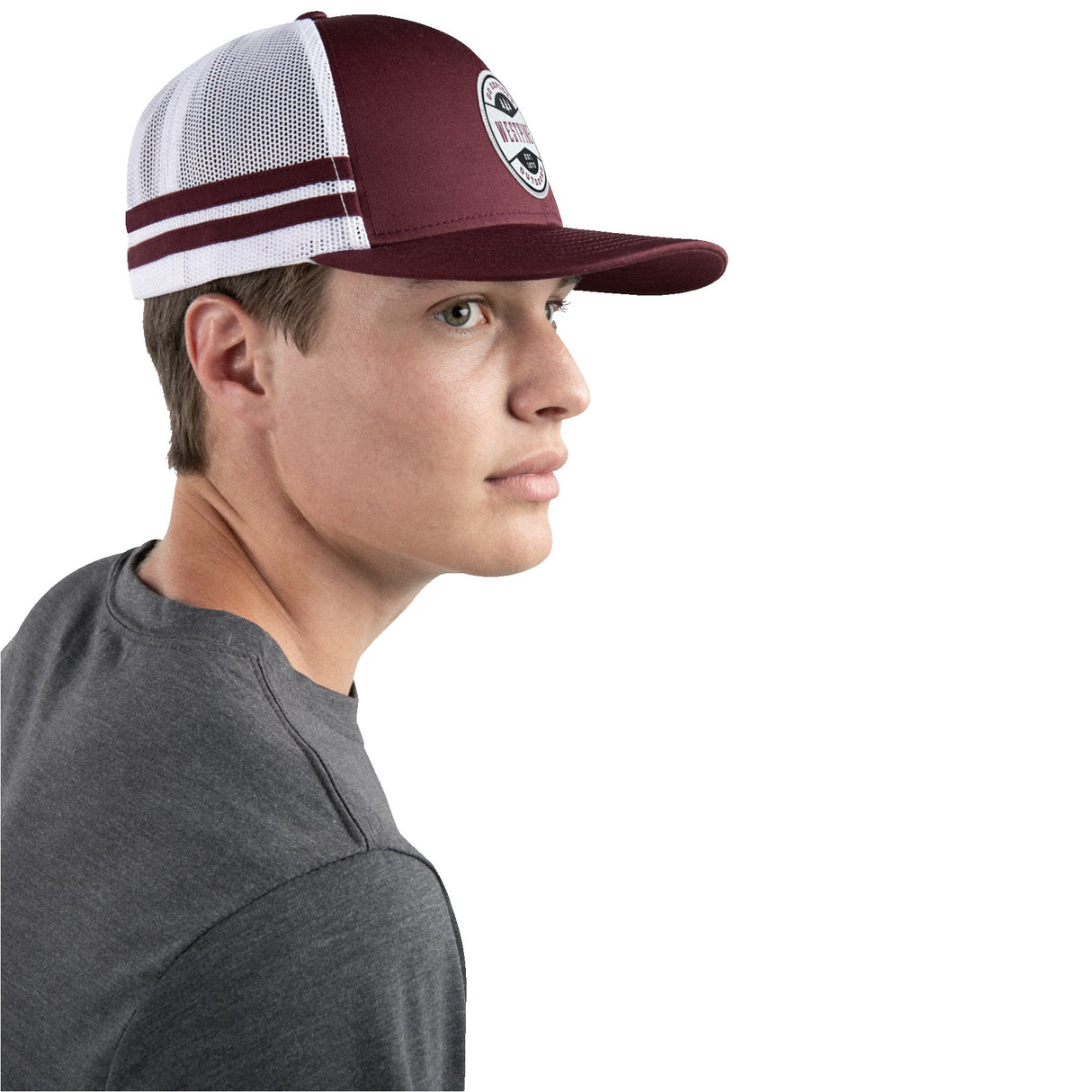 Low-Profile Stripe Trucker Cap