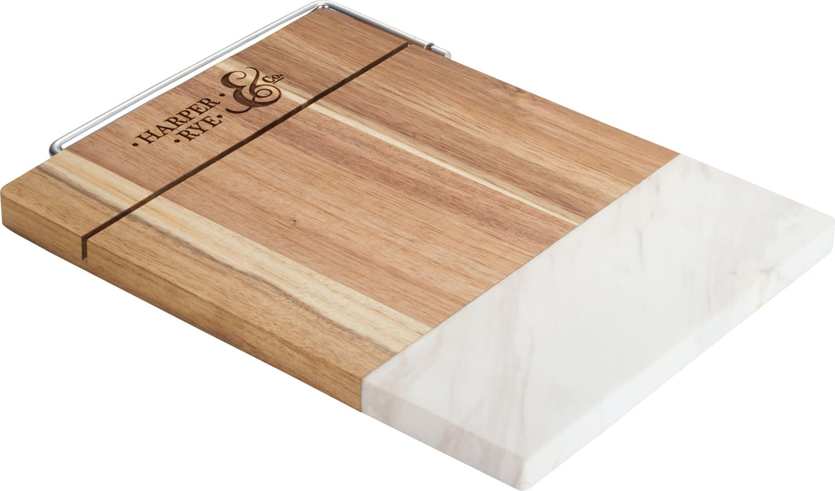 Marble and Acacia Wood Cheese Cutting Board