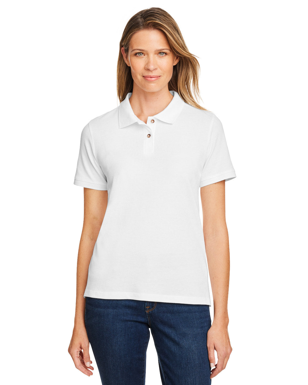 Harriton Ladies' 6 oz. Ringspun Cotton Piqué Short-Sleeve Polo