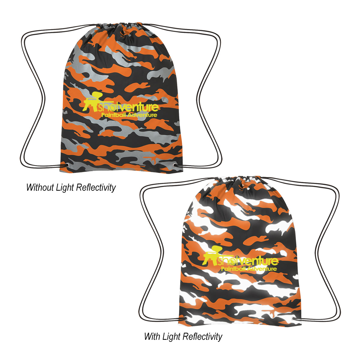 Reflective Camo Drawstring Sports Pack