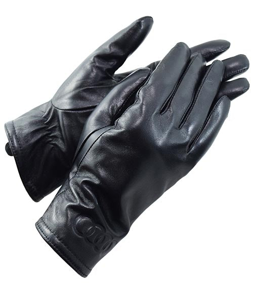 ~ Women's Large Leather Gloves black