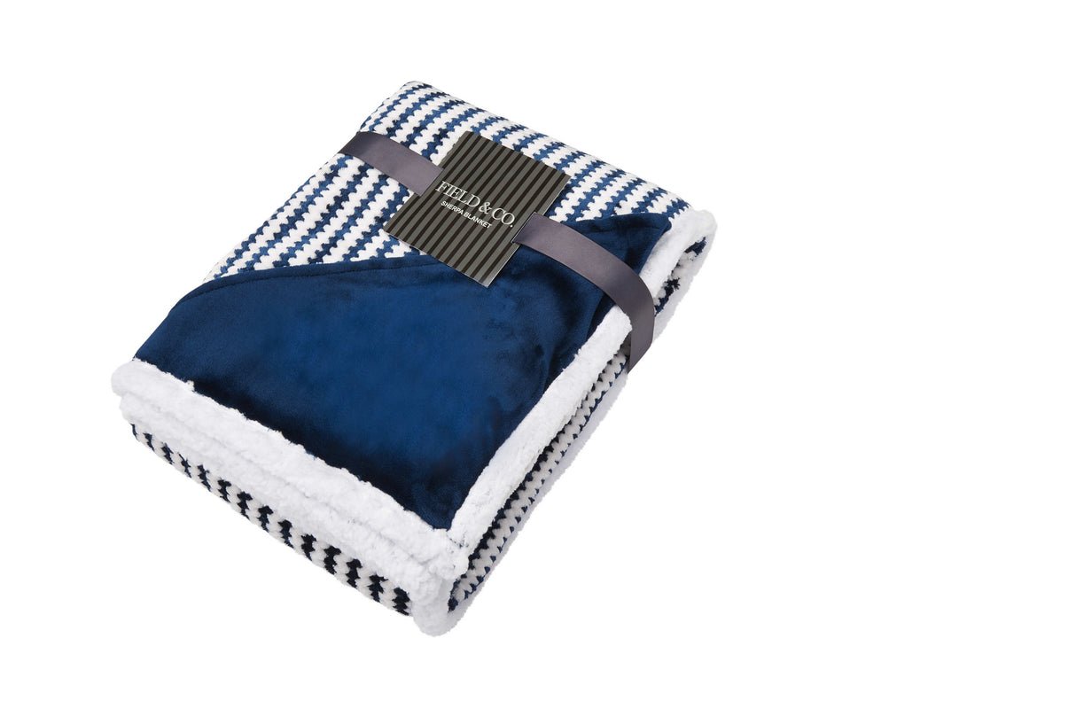 Field & Co.® Chevron Striped Sherpa Blanket
