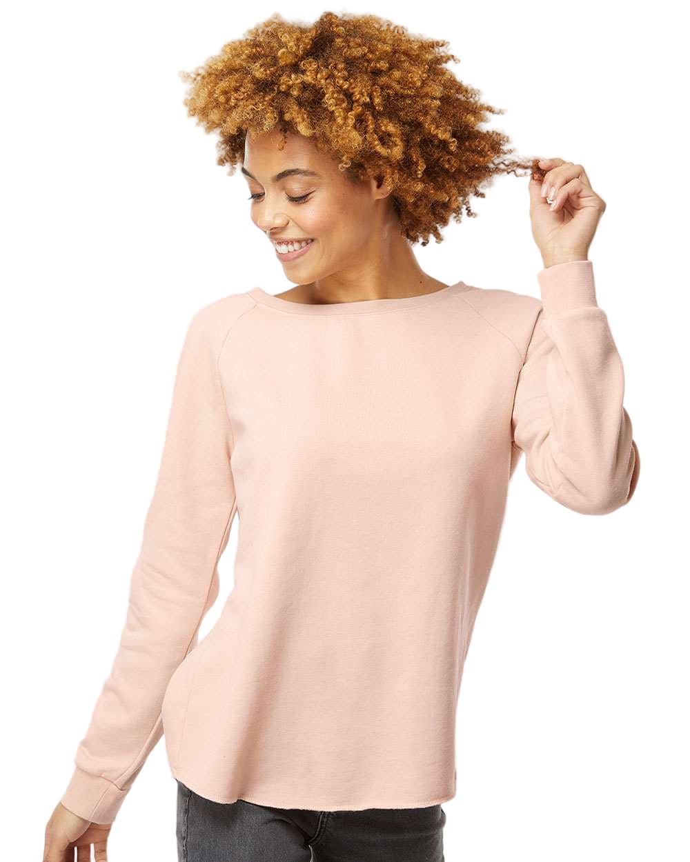 Independent Trading Co Women's California Wave Wash Crewneck Sweatshirt