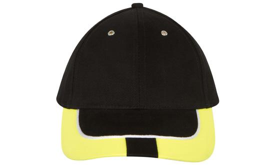 Brushed Heavy Cotton Cap w/Reflective Trim & Tab on Peak