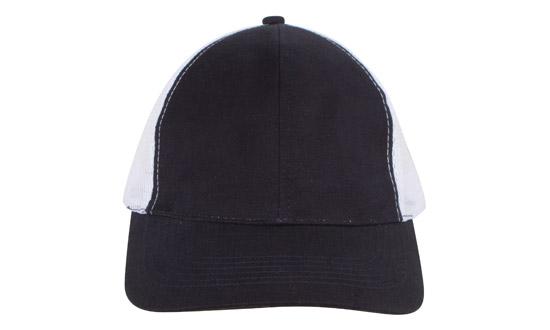 000963 Trucker Style Brushed Cotton Cap w/Mesh Back