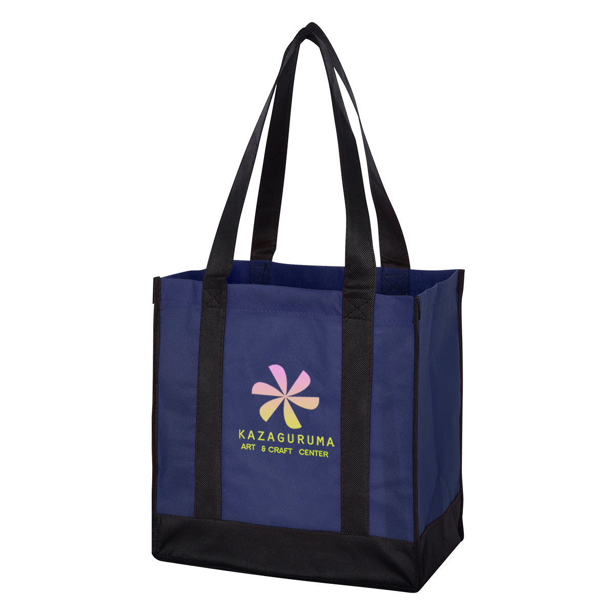 000440 Non-woven Two-tone Shopper Tote Bag