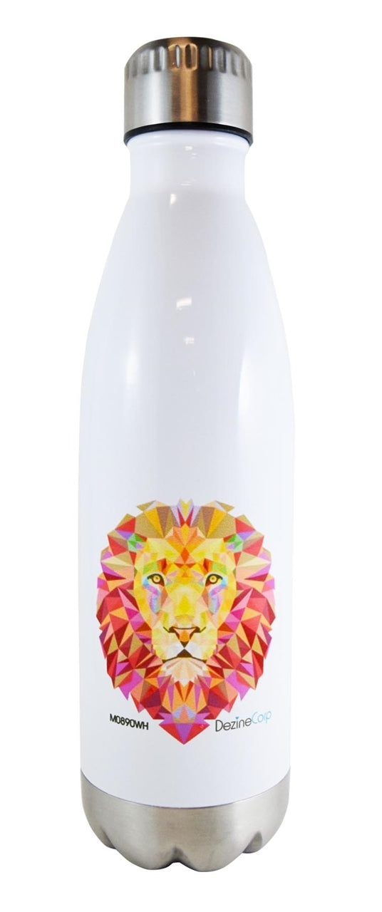 Calico 17oz stainless bottle white double wall sublimation with stainless lid