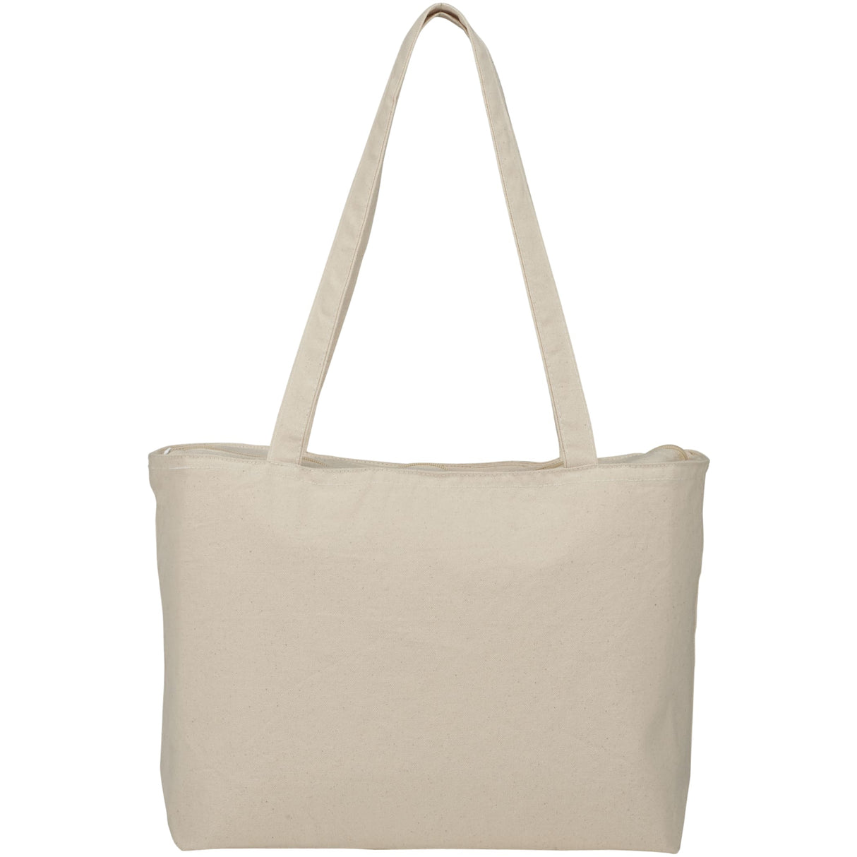 0003111 Zippered 12oz Cotton Canvas Shopper Tote