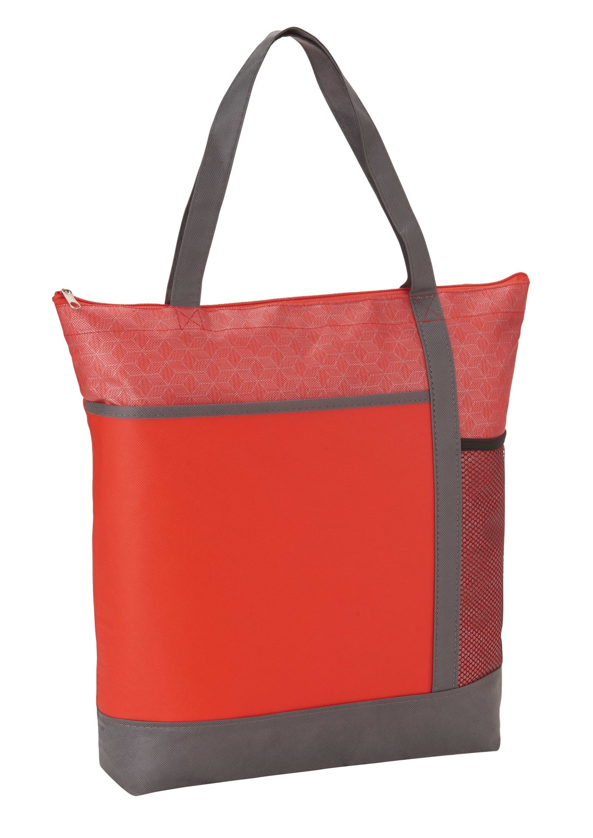 Chrome Non-Woven Zipper Convention Tote