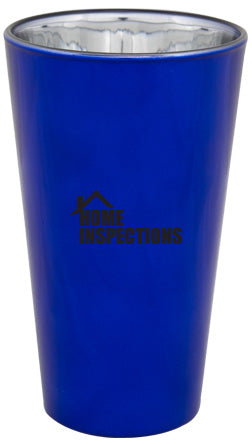 Glitterware 16oz mixing glass blue
