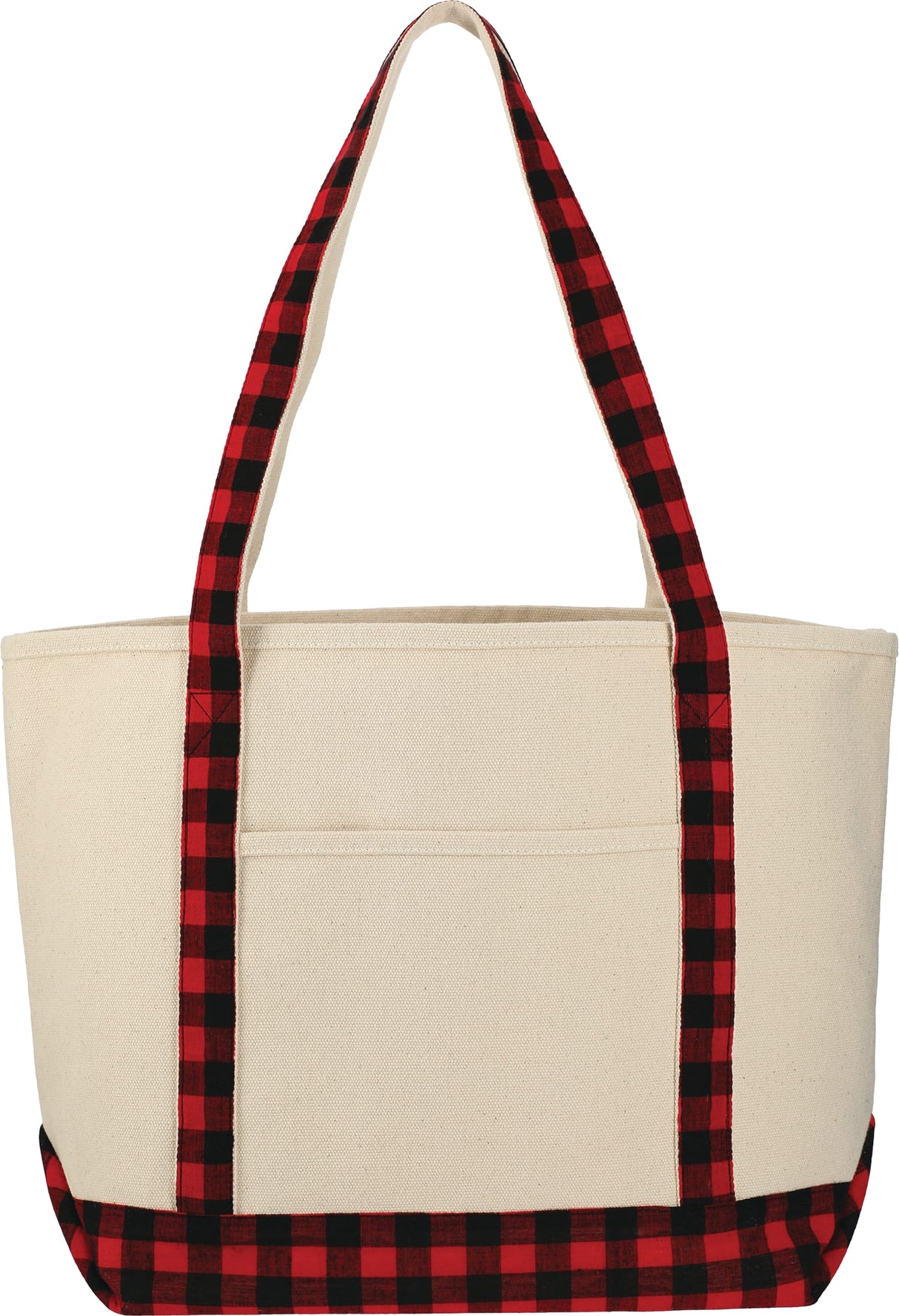 Buffalo Plaid 18oz Cotton Boat Tote
