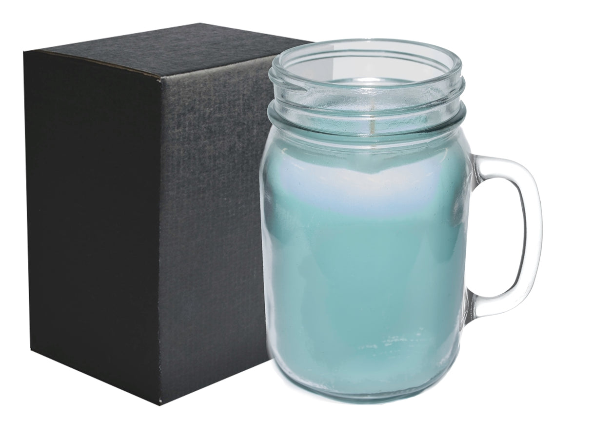 Candela, 'Mineral Spa' scented clear glass candle in Ebony black gift box
