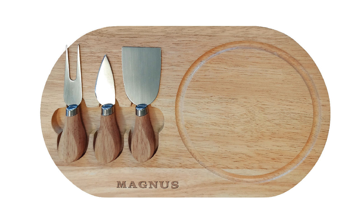 Cheese Board & 3 Piece Utensil Set (3-5 Days)