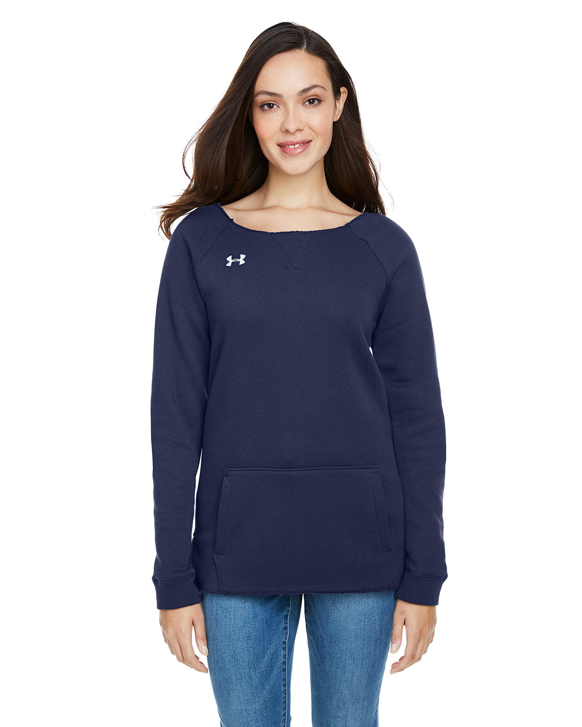 UNDER ARMOUR Ladies' Hustle Fleece Crewneck Sweatshirt