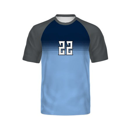 Holloway Youth Graphite Gray Sleeve Freestyle Semi-Sublimated Raglan Tee