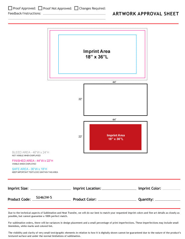 Absorbent Microfiber Dri-Lite Terry White Marathon Towel, 22x44, Sublimated Full color Logo