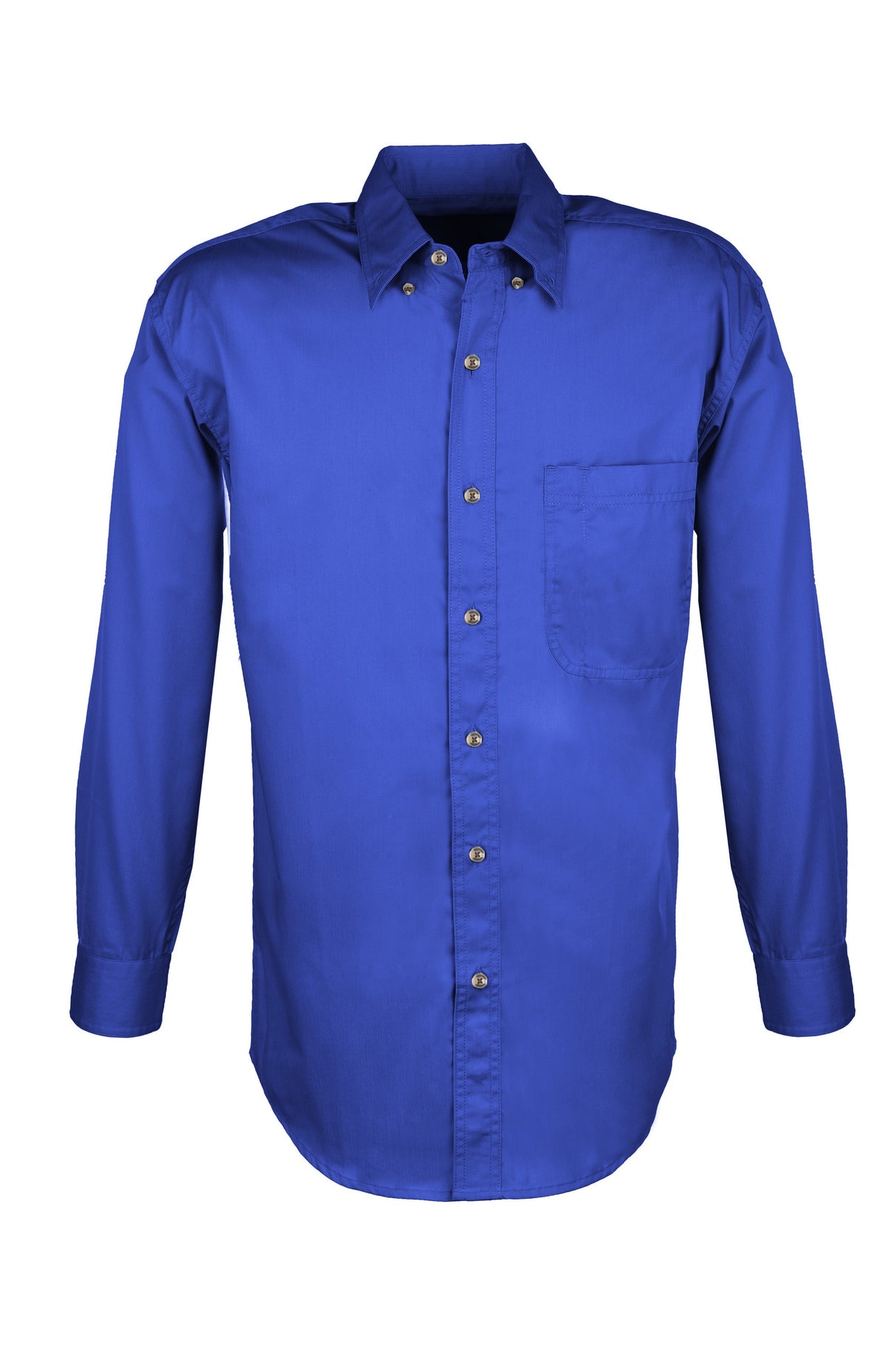 MEN EASY CARE COTTON BLEND DRESS SHIRTS Long Sleeve(Blue) ( S-4XL)