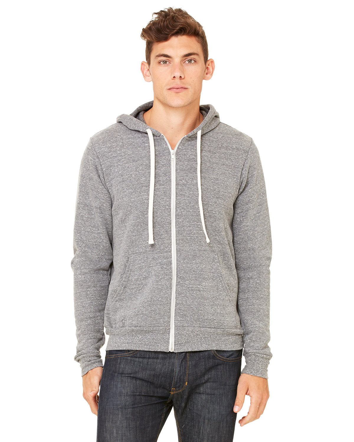 BELLA+CANVAS Unisex Triblend Sponge Fleece Full-Zip Hoodie