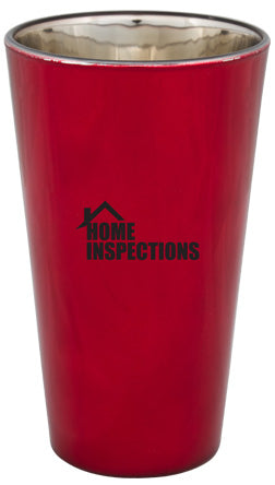 Glitterware 16oz mixing glass red