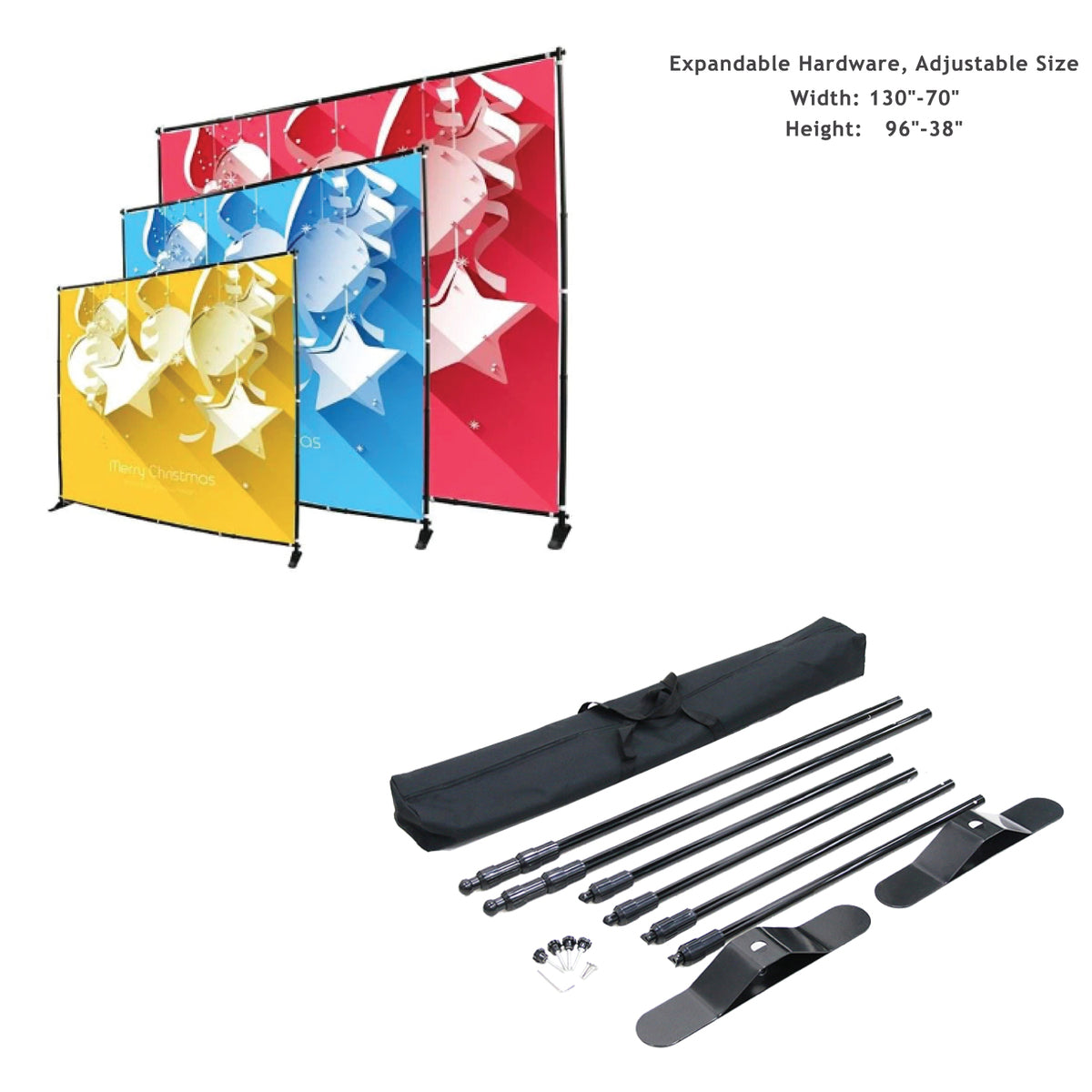 5' Exhibitor Expanding Display Kit, Media Wall, Backdrop, with Full Color Graphics, NO SETUP CHARGE