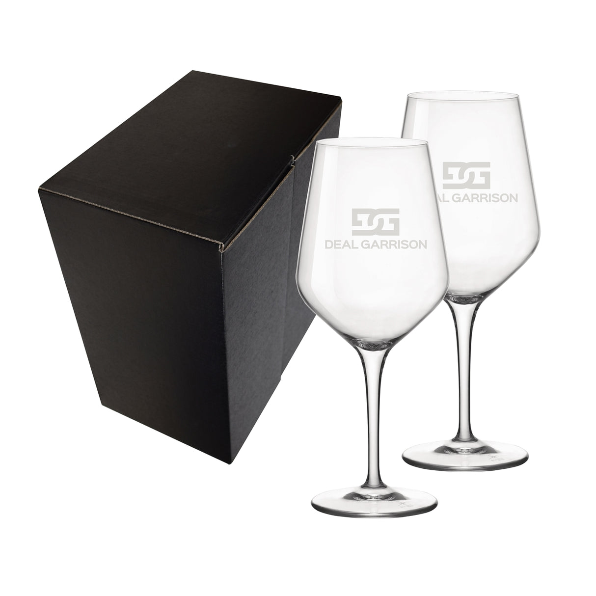 ~ Bormioli Rocco Electra Red 22oz stemmed crystal wine glass S/2 in a Shadow gift box