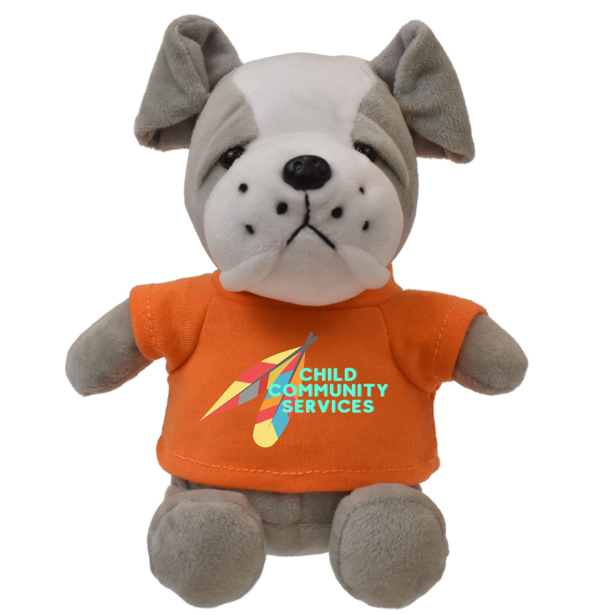 6" Mini Me Gray Brooklyn Bulldog w/T-Shirt