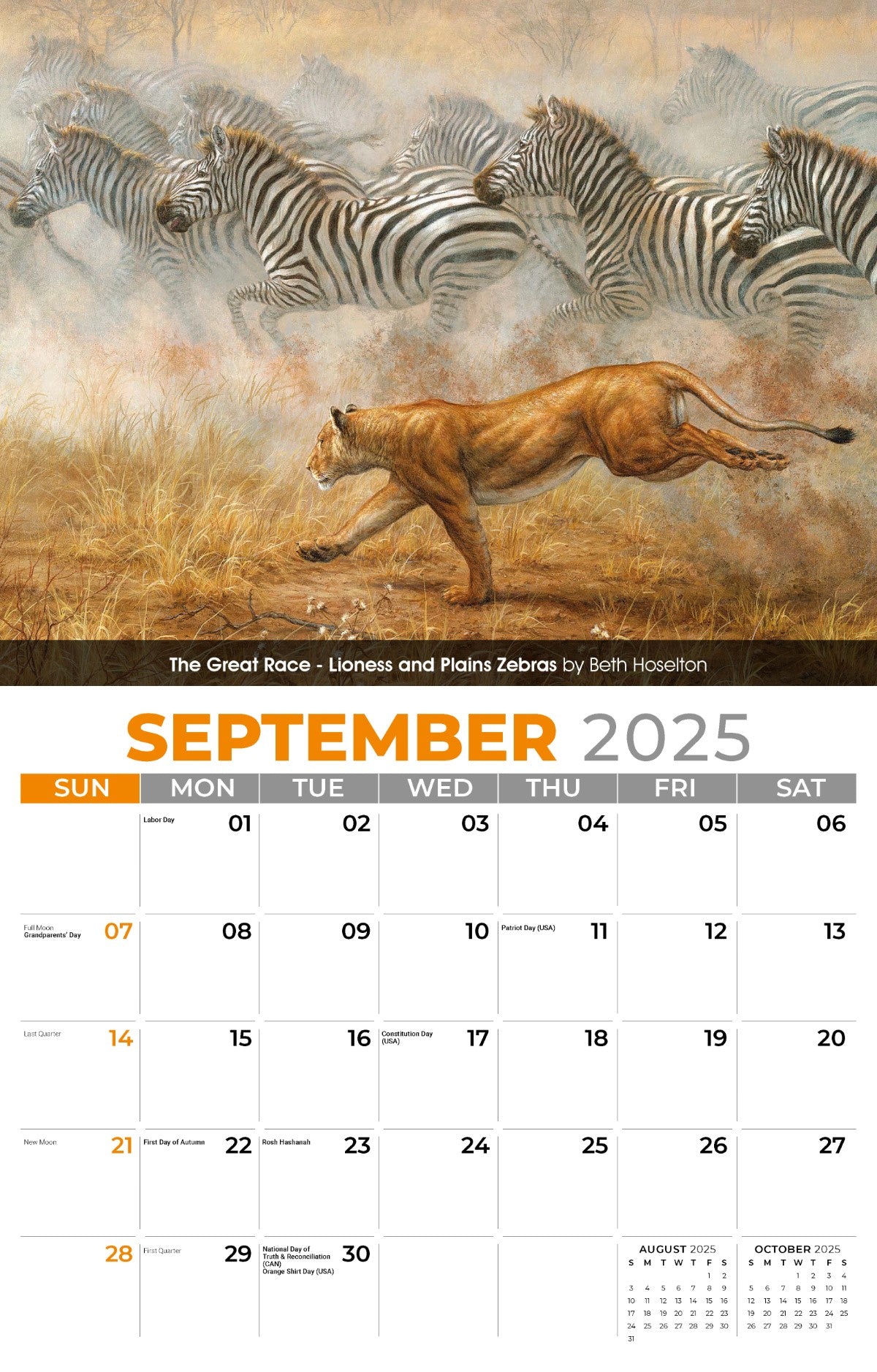 Galleria Wall Calendar 2025 Wildlife Portraits