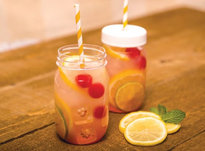 Orion 16oz clear plastic mason style tumbler