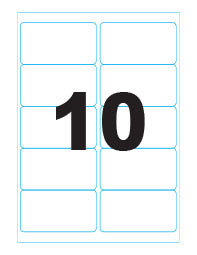 ZERO WASTE Laser Sheets- 100% recycled paper (4" x 2" -10 labels per sheet)