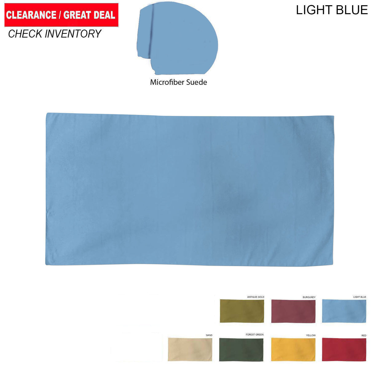 Microfiber Dri-Lite Suede Shammy Swimming Towel, 30x60, Available in lots of Colors, Blank Only