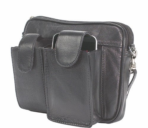 Black Leather Travel Bag