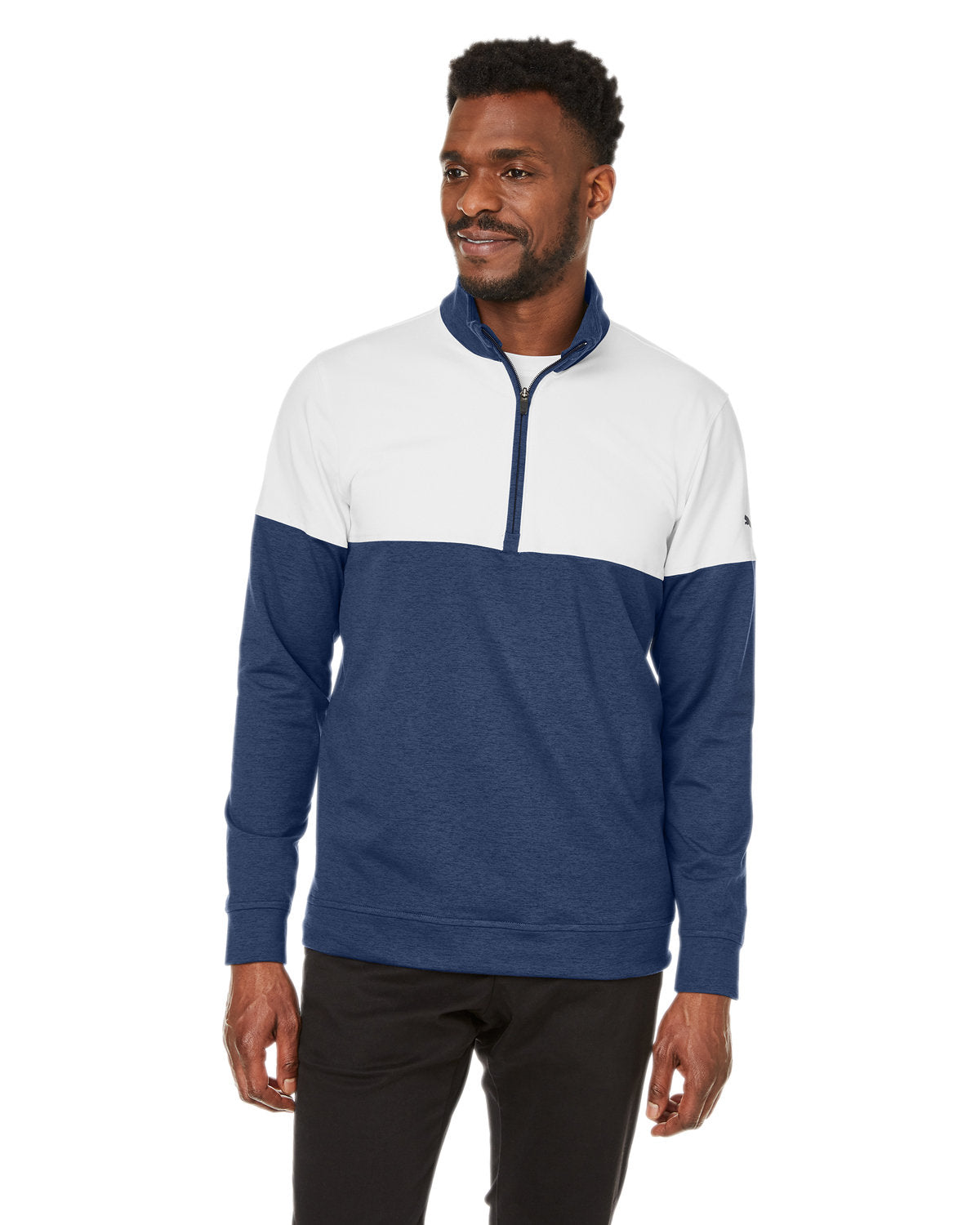000124 PUMA GOLF Men's Cloudspun Warm Up Quarter-Zip