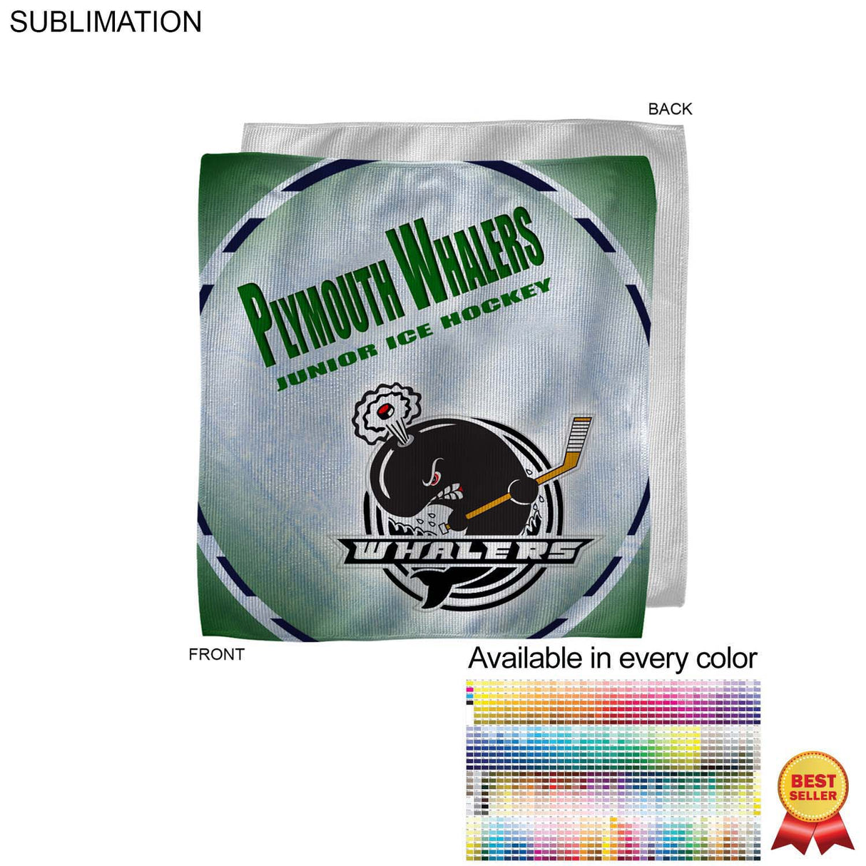 Microfiber Dri-Lite Terry Fan, Cheering, Skate Towel, 12x12, Sublimated Edge to Edge 1 side