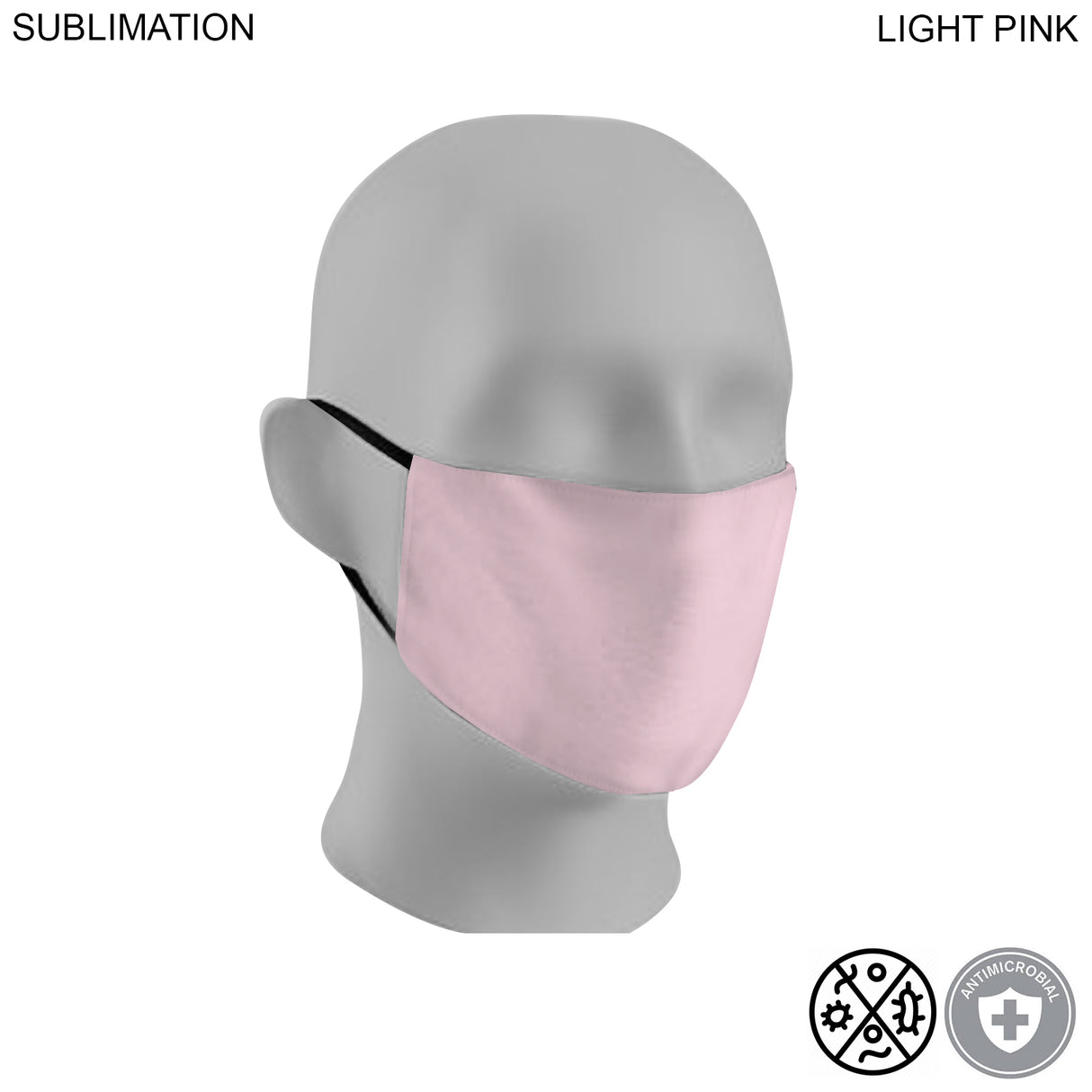 Sublimated 2ply Antimicrobial Cloth Face Mask Available In EVERY COLOR