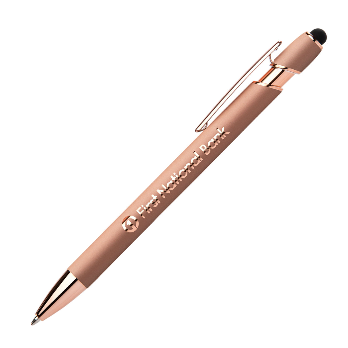 Ellipse Softy Rose Gold Classic Pen w/ Stylus and Mirror Laser