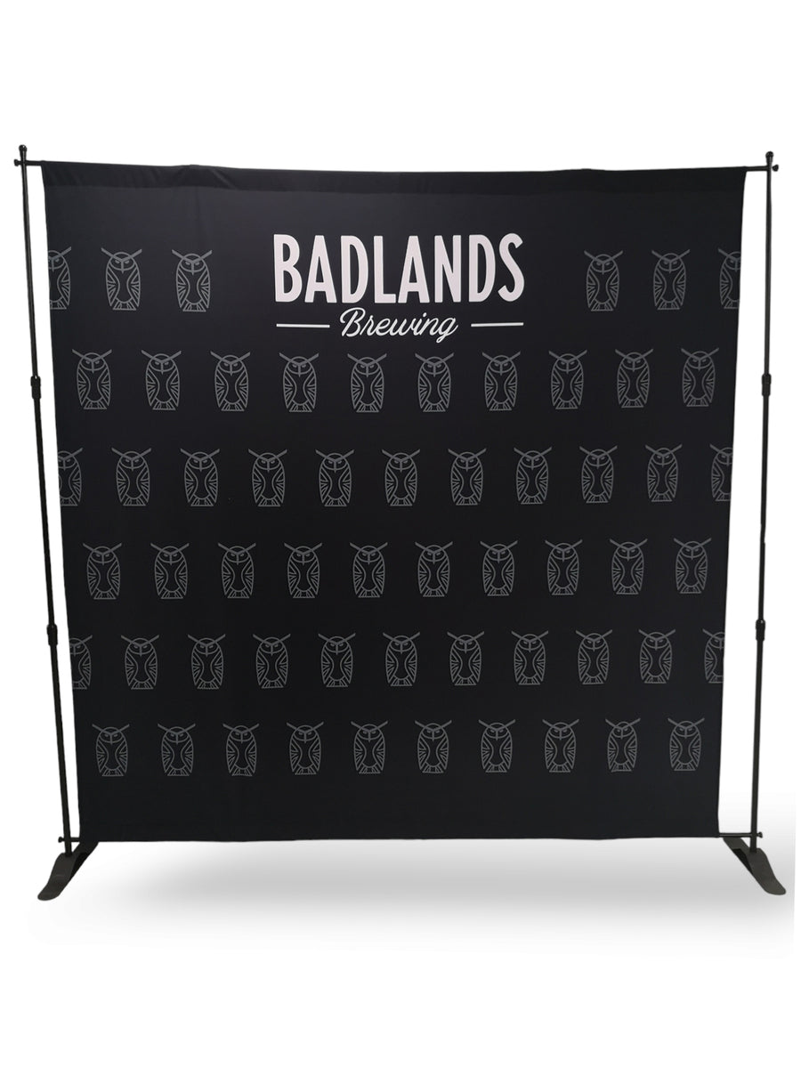 24Hr Express Ship- Tradeshow Booth Package 8' Expanding Display and 6' Sublimated PREMIUM Tablecloth